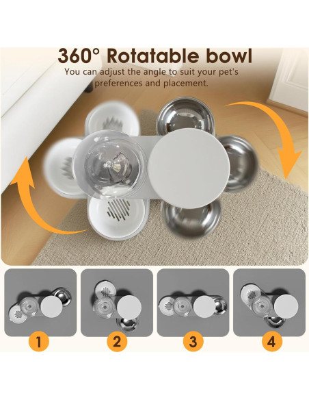 Comedero y dispensador de agua Bsemax 2 en 1 2.4L y 2.6L