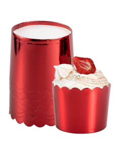 Tazas de Papel Desechables Dootafy 50 Piezas 170g Rojo