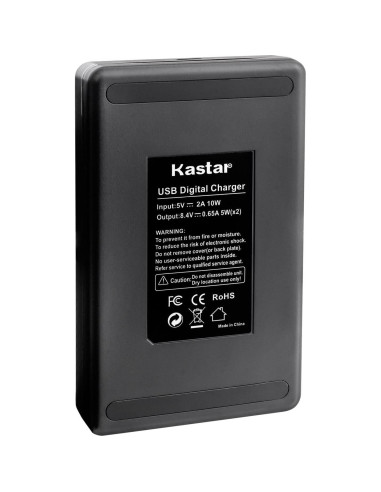 Kastar Cargador USB + 4 Baterías LP-E6 2950mAh para Cámaras