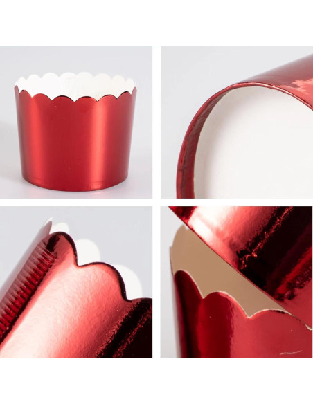 Tazas de Papel Desechables Dootafy 50 Piezas 170g Rojo