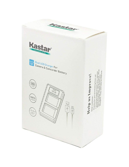 Kastar Cargador USB + 4 Baterías LP-E6 2950mAh para Cámaras