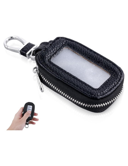 Funda Universal de Llave de Coche de Cuero PU Negra