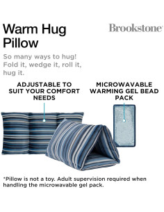 Almohada Suave Brookstone HUG'ZZZ con Gel Calentable 76x38cm 2