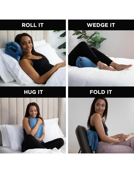 Almohada Suave Brookstone HUG'ZZZ con Gel Calentable 76x38cm