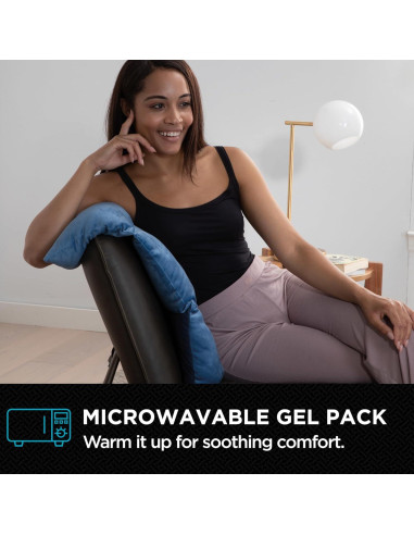 Almohada Suave Brookstone HUG'ZZZ con Gel Calentable 76x38cm