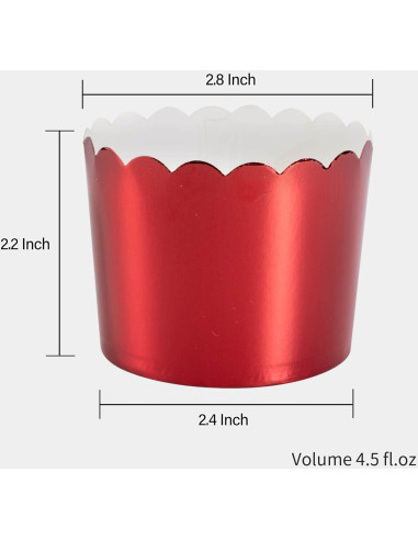 Tazas de Papel Desechables Dootafy 50 Piezas 170g Rojo