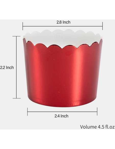 Tazas de Papel Desechables Dootafy 50 Piezas 170g Rojo