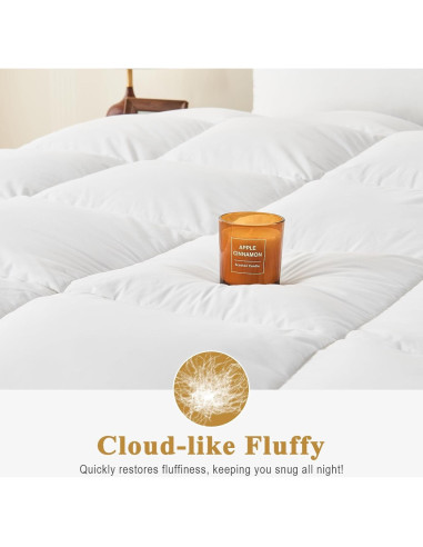 Edredón de Plumas Orgánico TOPGREEN King 269x229 cm Blanco