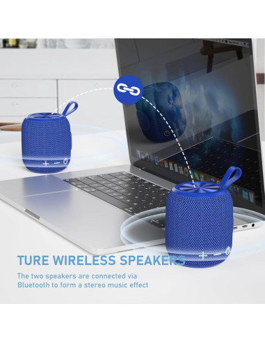 Altavoz Bluetooth Portátil FIGMASU M7 Impermeable 24H Azul