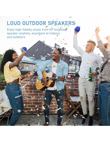 Altavoz Bluetooth Portátil FIGMASU M7 Impermeable 24H Azul