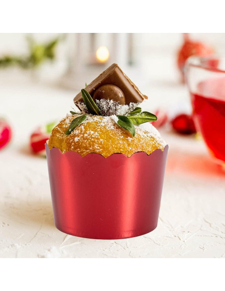 Tazas de Papel Desechables Dootafy 50 Piezas 170g Rojo