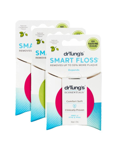 Hilo Dental Inteligente DrTung 27.43m Sabor Cardamomo Paquete 3