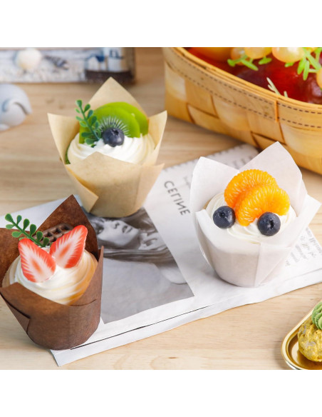 200 Forros de Cupcake Tulipán NPLUX Multicolor 50x80mm