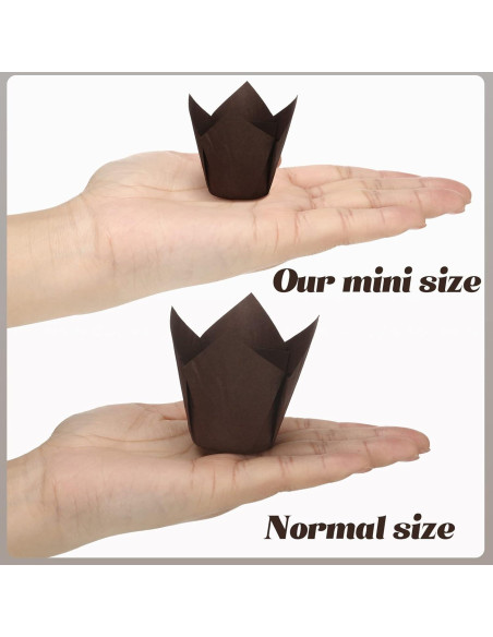 Forros para Cupcakes Funtery 600 Pcs Tulipán Papel Desechable