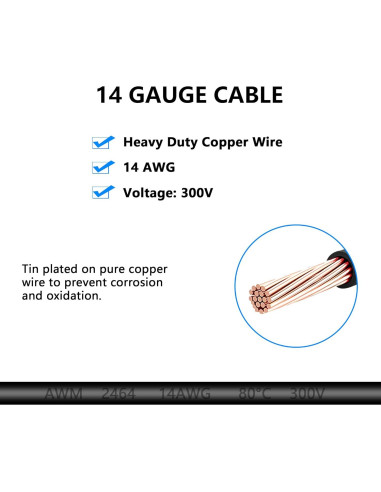 Cable Adaptador SinLoon 14AWG DC 8mm a 45A 13cm 2PCS