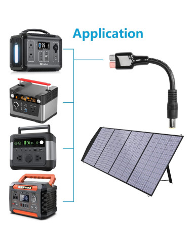 Cable Adaptador SinLoon 14AWG DC 8mm a 45A 13cm 2PCS
