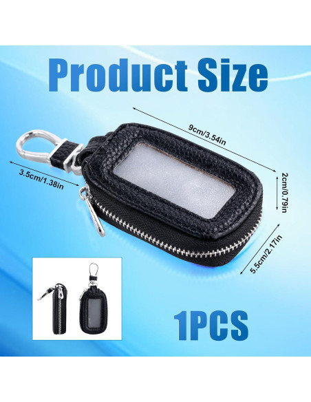 Funda Universal de Llave de Coche de Cuero PU Negra