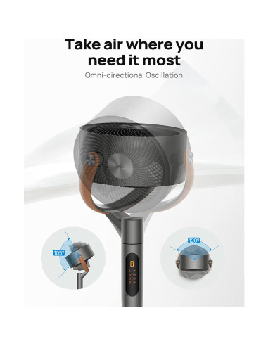 Ventilador Dreo PolyFan 513S 109 cm Oscilante Inteligente