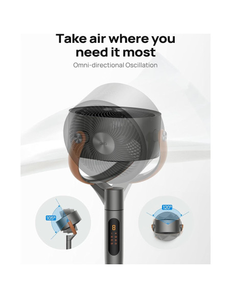 Ventilador Dreo PolyFan 513S 109 cm Oscilante Inteligente