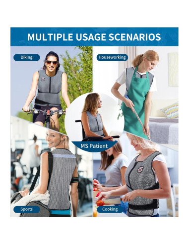 Chaleco Enfriamiento PCM Tourgo Unisex S-XL 3 Paquetes