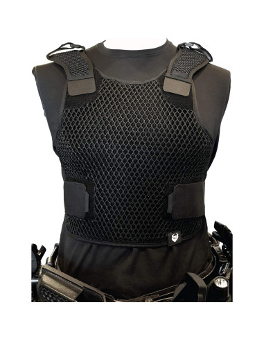 Chaleco de Ventilación Ajustable MILITAUR - Negro Grande