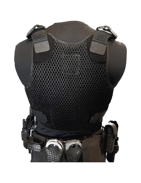 Chaleco de Ventilación Ajustable MILITAUR - Negro Grande