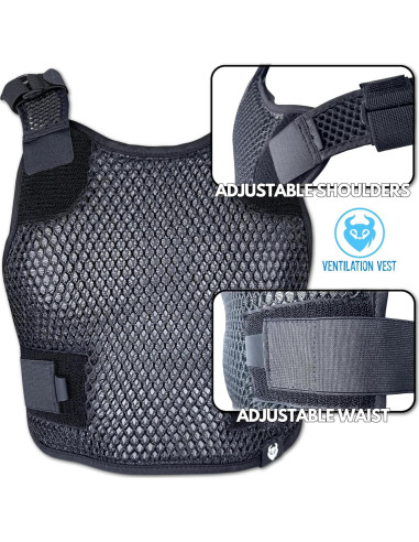 Chaleco de Ventilación Ajustable MILITAUR - Negro Grande
