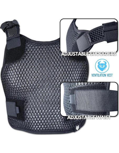 Chaleco de Ventilación Ajustable MILITAUR - Negro Grande