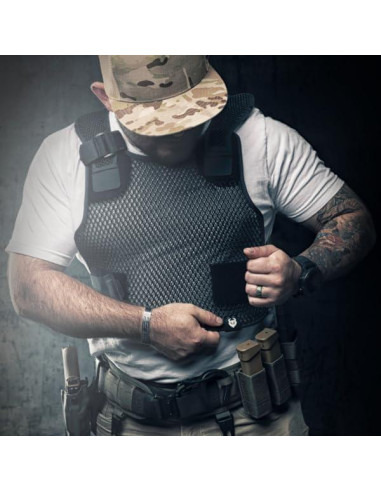 Chaleco de Ventilación Ajustable MILITAUR - Negro Grande