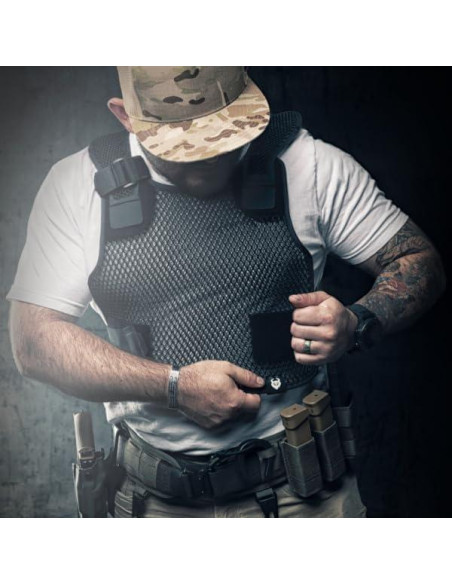 Chaleco de Ventilación Ajustable MILITAUR - Negro Grande