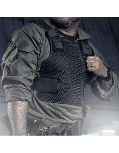 Chaleco de Ventilación Ajustable MILITAUR - Negro Grande