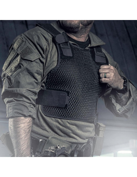 Chaleco de Ventilación Ajustable MILITAUR - Negro Grande