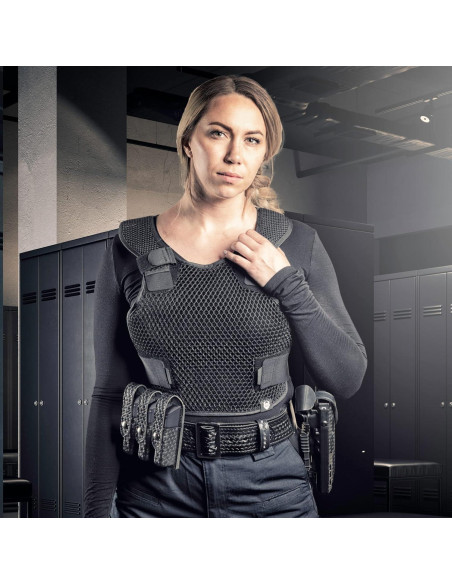 Chaleco de Ventilación Ajustable MILITAUR - Negro Grande