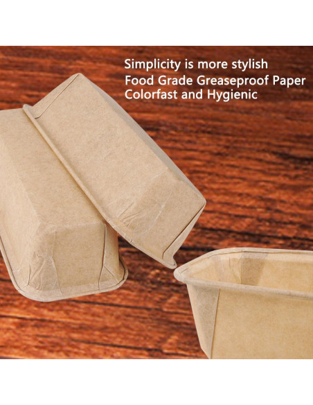 50 Moldes de Pan de Papel Desechables Icyhey 19x8.5 cm