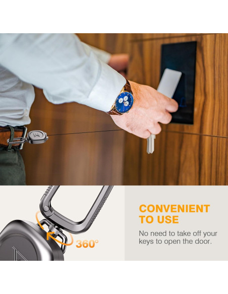 Soporte Retráctil ELV para Llaves e Identificaciones - Metal