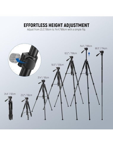 Trípode NEEWER TP05 para Video y Fotografía 7.98 kg