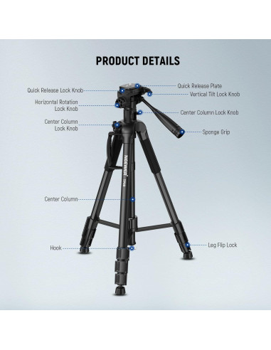 Trípode NEEWER TP05 para Video y Fotografía 7.98 kg