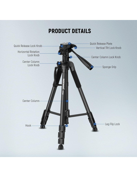 Trípode NEEWER TP05 para Video y Fotografía 7.98 kg