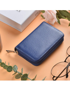 Cartera de Cuero Genuino Easyoulife con 26 Ranuras RFID 2