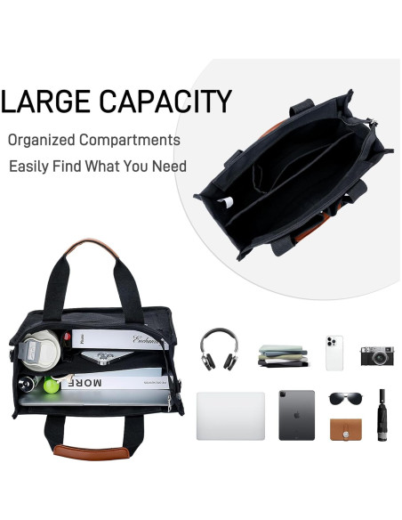 Bolsa Tote de Lona Grande KKXIU para Mujeres con Cremallera