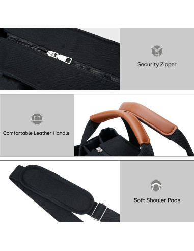 Bolsa Tote de Lona Grande KKXIU para Mujeres con Cremallera