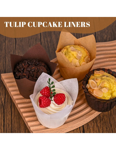 120 Forros de Cupcake Tulipán Neyimqr Papel Pergamino