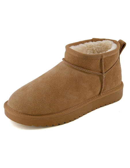 Botas de Nieve CUSHIONAIRE Hip 2 Mujer Ante Castaño