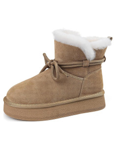 Botas de Nieve MISSMILLER para Mujeres Caqui 30.99x27.99cm