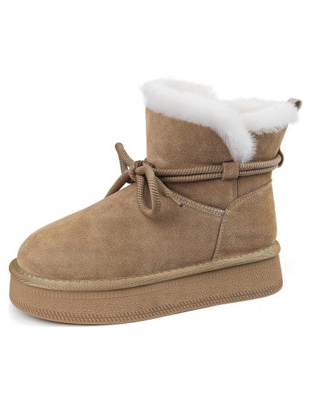 Botas de Nieve MISSMILLER para Mujeres Caqui 30.99x27.99cm