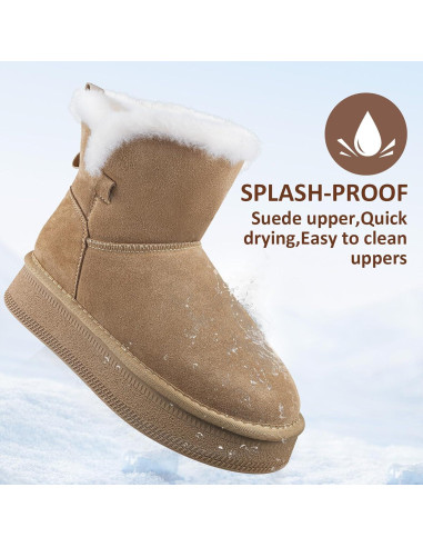 Botas de Nieve MISSMILLER para Mujeres Caqui 30.99x27.99cm