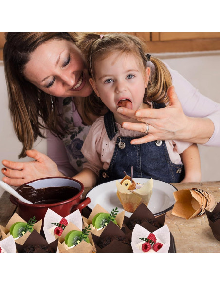 120 Forros de Cupcake Tulipán Neyimqr Papel Pergamino