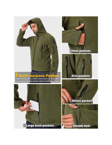 Sudadera Táctica ReFire Gear para Hombre Verde Militar