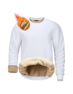 Sudadera G Gradual Forrada de Sherpa para Hombre Mediana Blanca