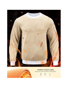 Sudadera G Gradual Forrada de Sherpa para Hombre Mediana Blanca 2